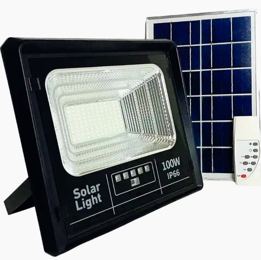 Faro solare LED 100W – sensore crepuscolare 6500K IP66 - ambraled