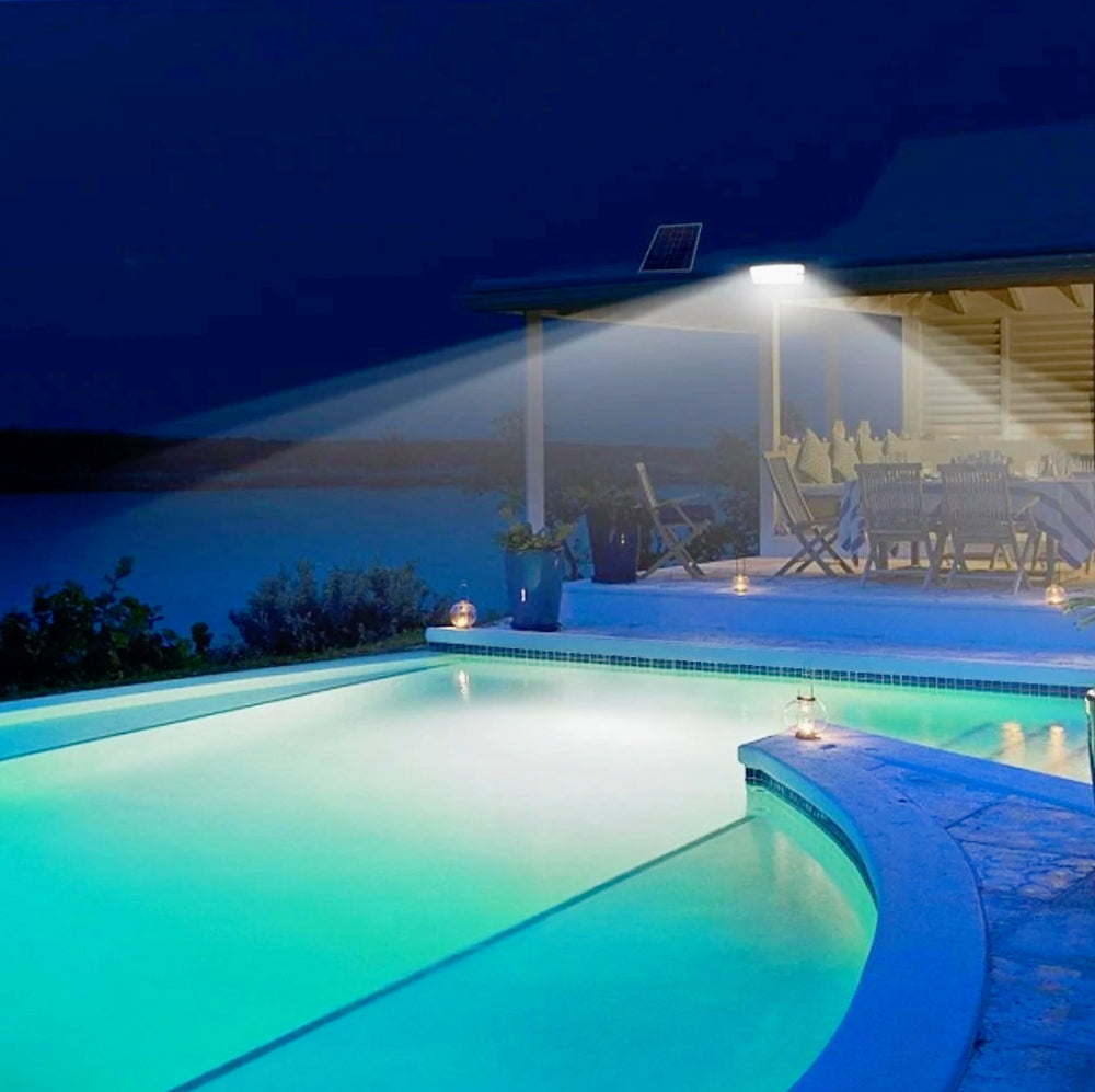 Faro solare LED 100W – sensore crepuscolare 6500K IP66 - ambraled