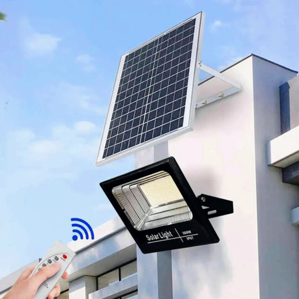 Faro solare LED 100W – sensore crepuscolare 6500K IP66 - ambraled
