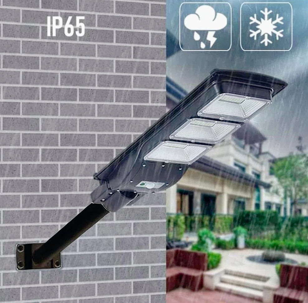Faro solare LED 150LED – 90W sensore movimento/crepuscolare + palo - ambraled