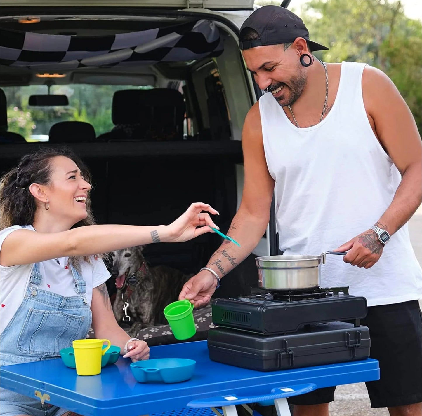 Fornello a gas da campeggio – 1 bruciatore per casa e picnic - ambraled