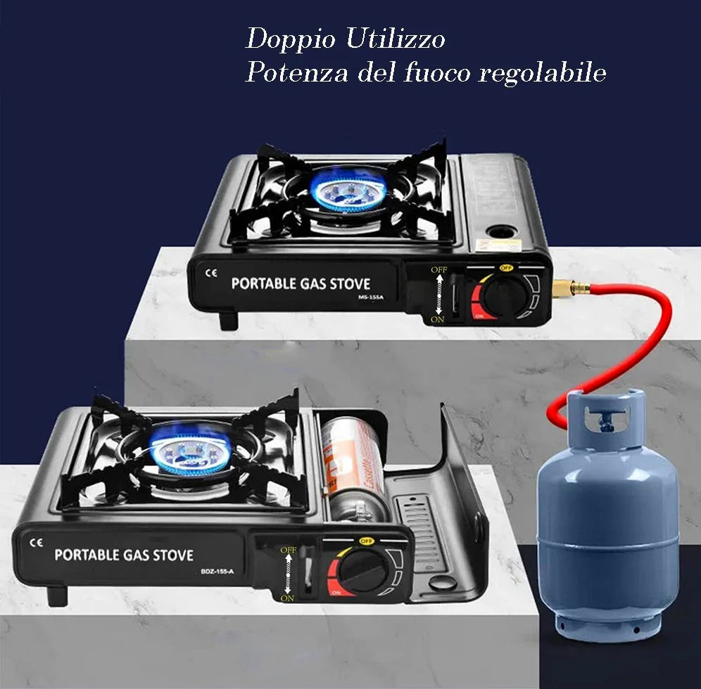 Fornello a gas da campeggio – 1 bruciatore per casa e picnic - ambraled