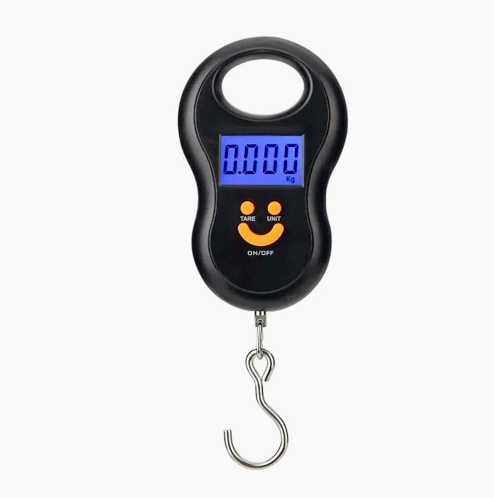 Bilancia portatile LCD – 50kg con gancio per valigie - ambraled