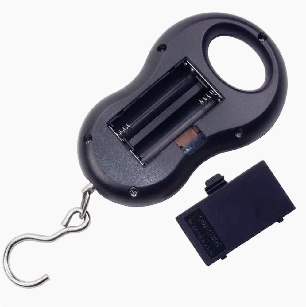 Bilancia portatile LCD – 50kg con gancio per valigie - ambraled