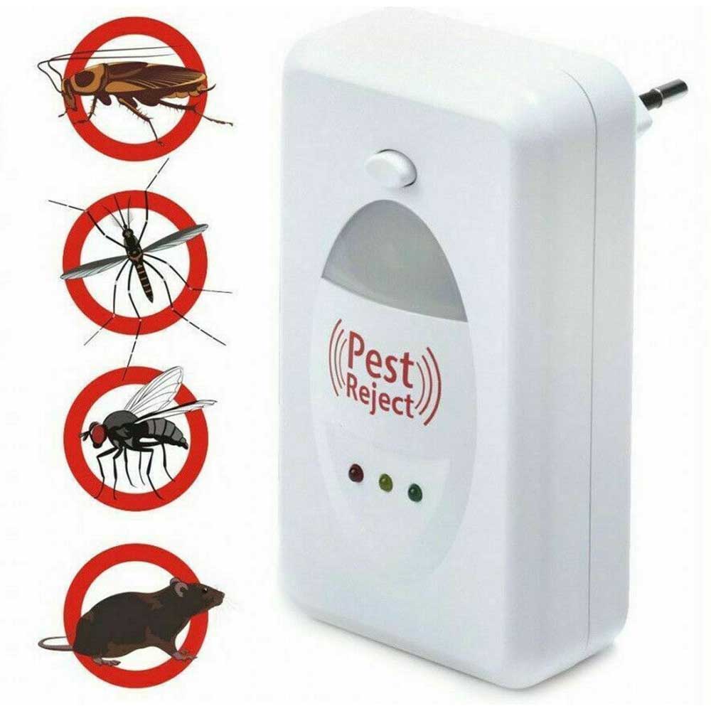 Dispositivo repellente ultrasuoni elettromagnetico per zanzare, insetti, topi e roditori – protezione domestica