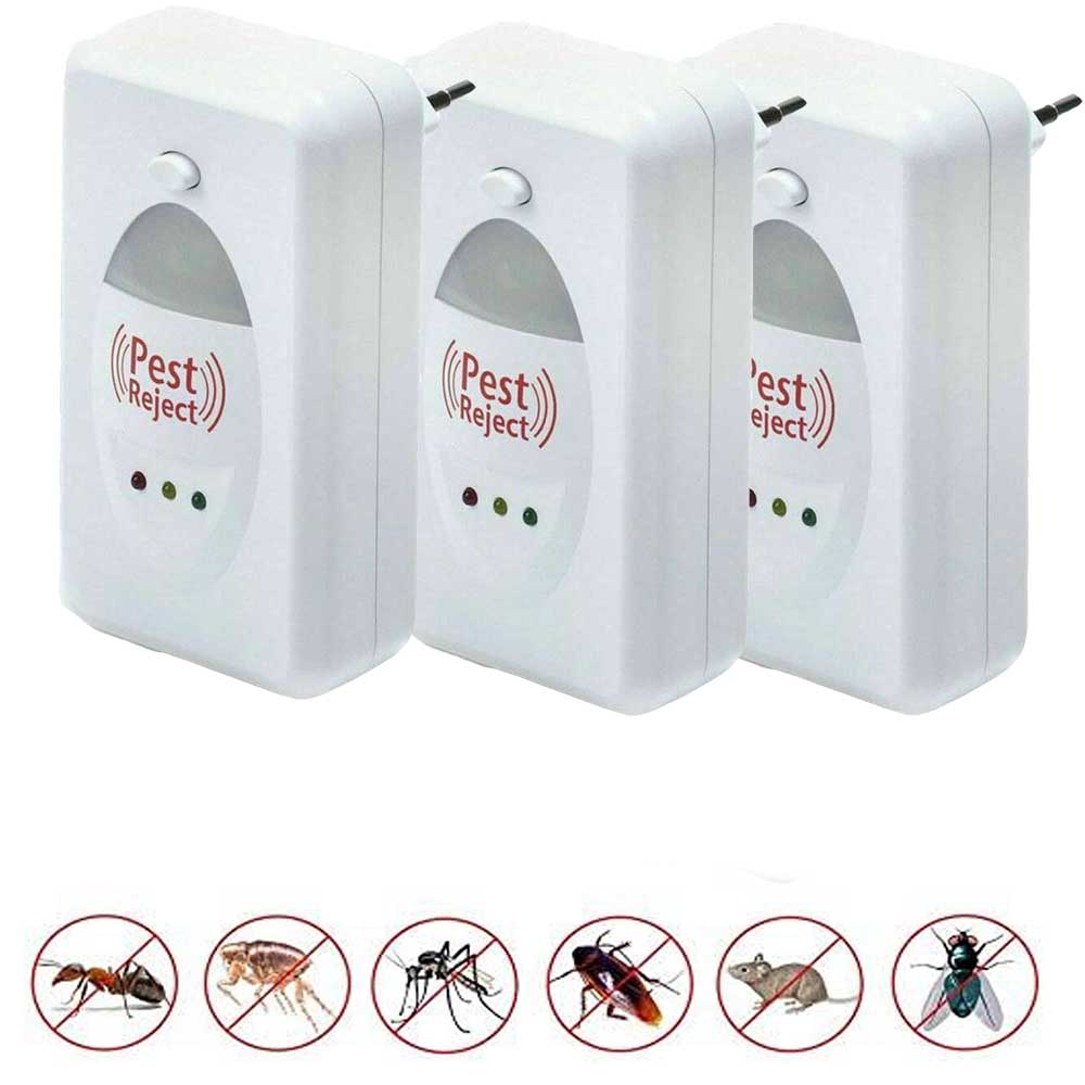 Dispositivo repellente ultrasuoni elettromagnetico per zanzare, insetti, topi e roditori – protezione domestica