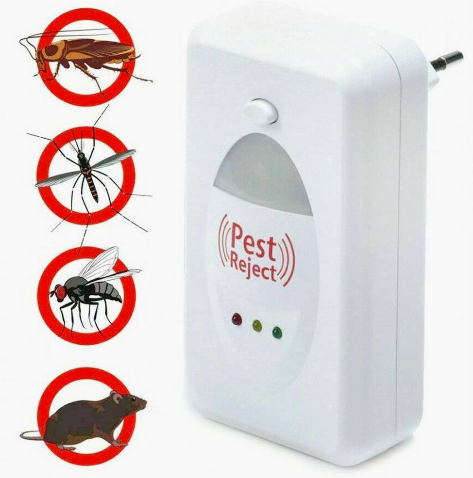 Dispositivo repellente ultrasuoni elettromagnetico per zanzare, insetti, topi e roditori – protezione domestica