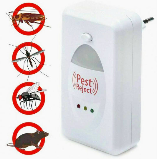 Dispositivo repellente ultrasuoni elettromagnetico per zanzare, insetti, topi e roditori – protezione domestica