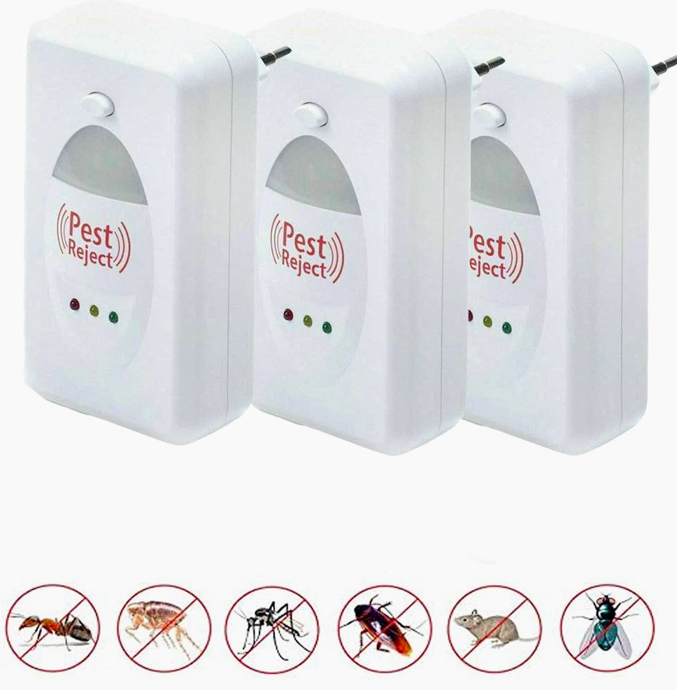 Dispositivo repellente ultrasuoni elettromagnetico per zanzare, insetti, topi e roditori – protezione domestica