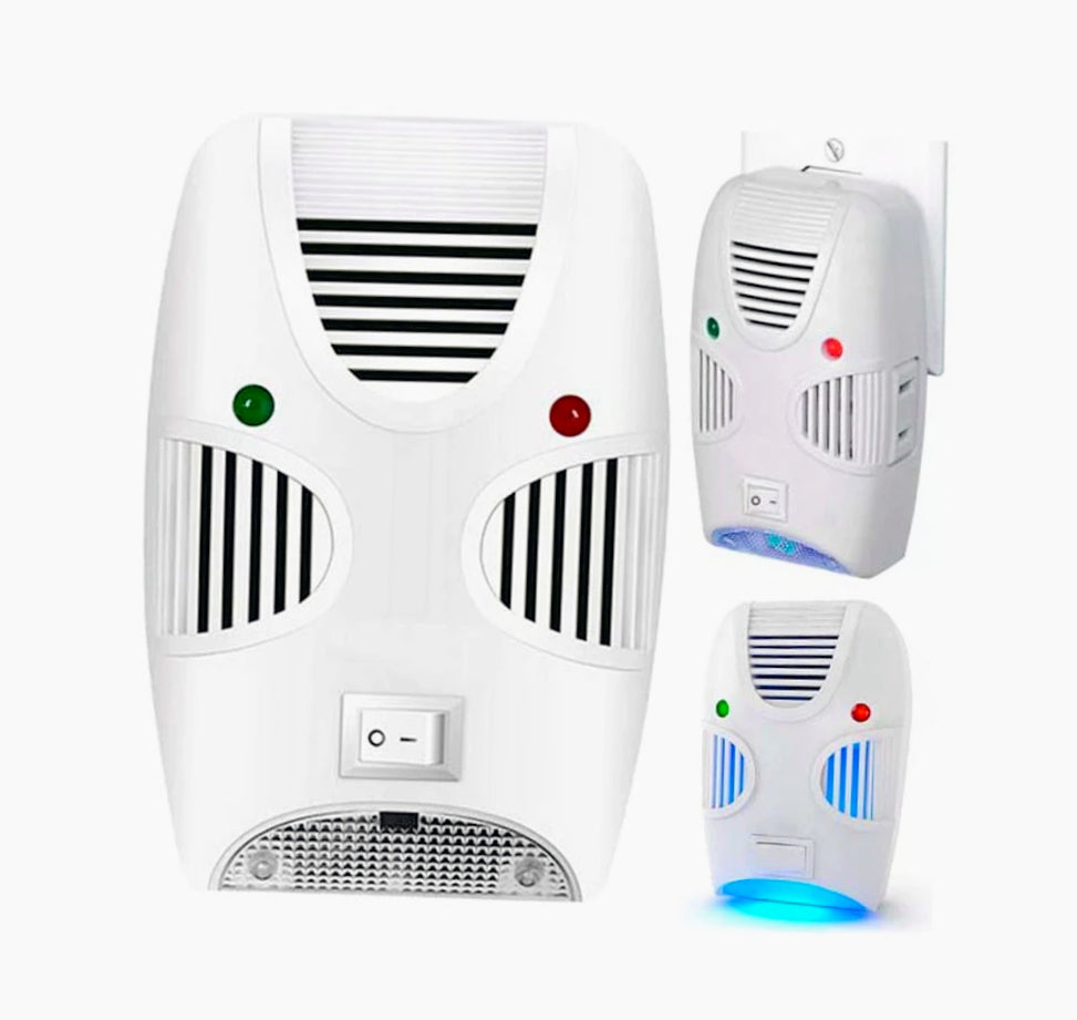 Dispositivo repellente ultrasuoni elettromagnetico per zanzare, insetti, topi e roditori – protezione domestica