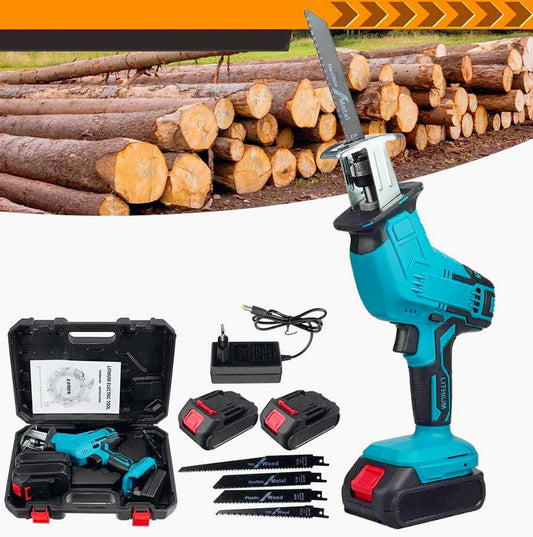 Seghetto a gattuccio 2 batterie 48V con 4 lame per metallo legno e alluminio - ambraled