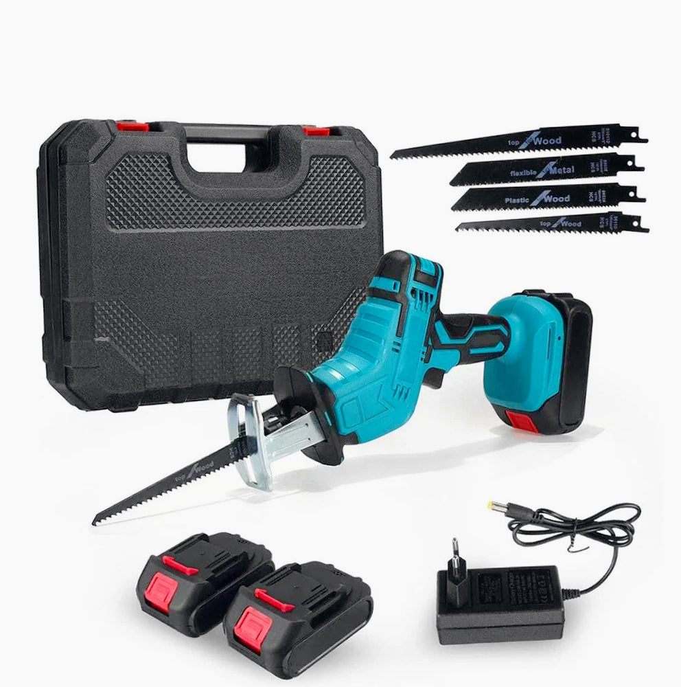 Seghetto a gattuccio 2 batterie 48V con 4 lame per metallo legno e alluminio - ambraled