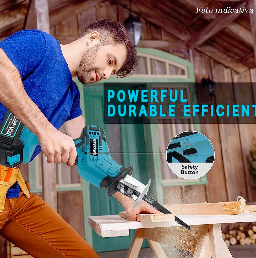 Seghetto a gattuccio 2 batterie 48V con 4 lame per metallo legno e alluminio - ambraled