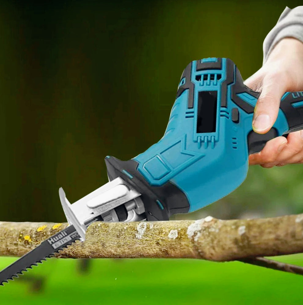 Seghetto a gattuccio 2 batterie 48V con 4 lame per metallo legno e alluminio - ambraled