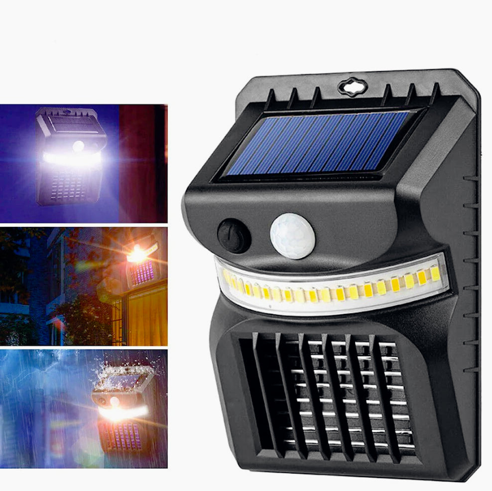 Applique a pannello solare con sensore di movimento – Lampada UV antizanzare - ambraled