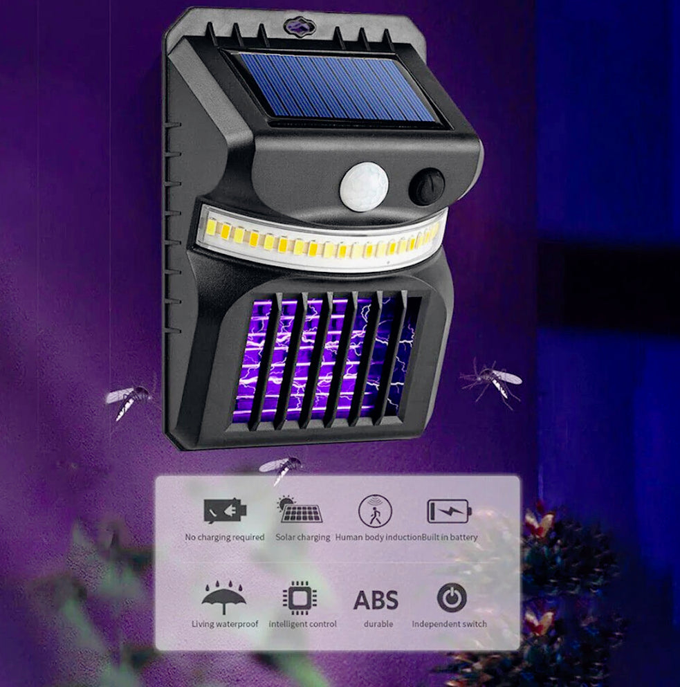 Applique a pannello solare con sensore di movimento – Lampada UV antizanzare - ambraled