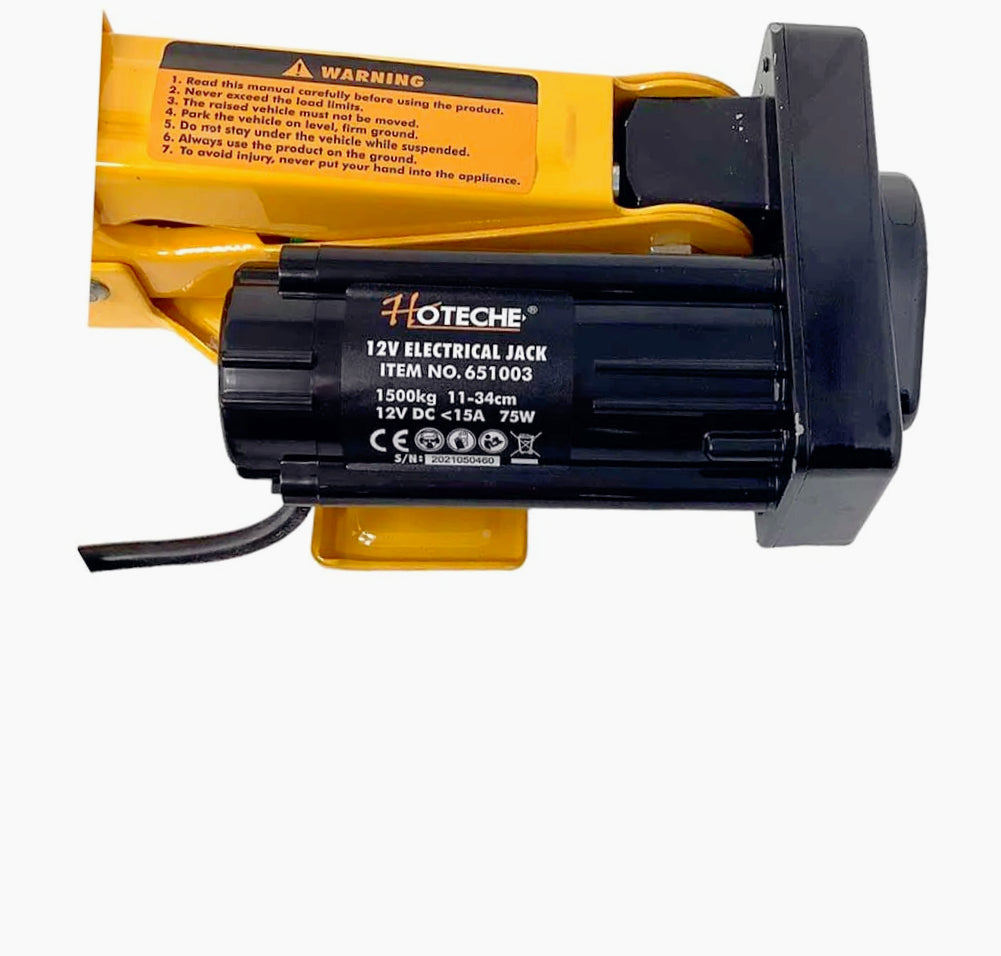 Cric elettrico pantografo 12V – 75W 1.5t con telecomando (accendisigari) - ambraled