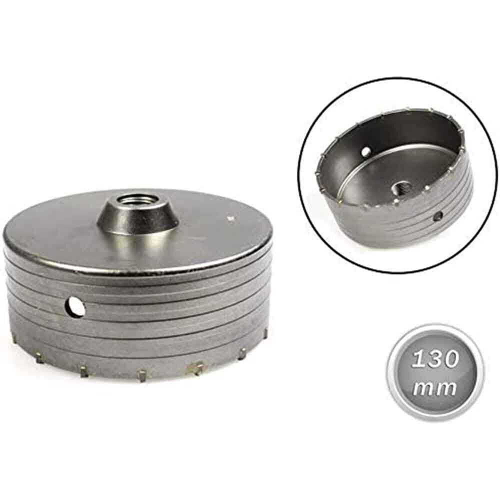 Fresa carotatrice a tazza in acciaio ø 130 mm ø foro 25 mm per muro - ambraled