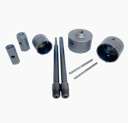 Kit 9 frese a tazza carotatrice – 30-100mm SDS Plus/Max 250mm - ambraled