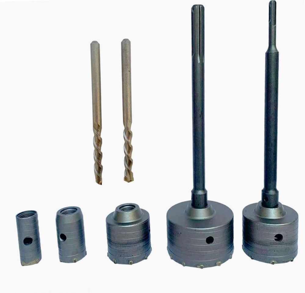Kit 9 frese a tazza carotatrice – 30-100mm SDS Plus/Max 250mm - ambraled