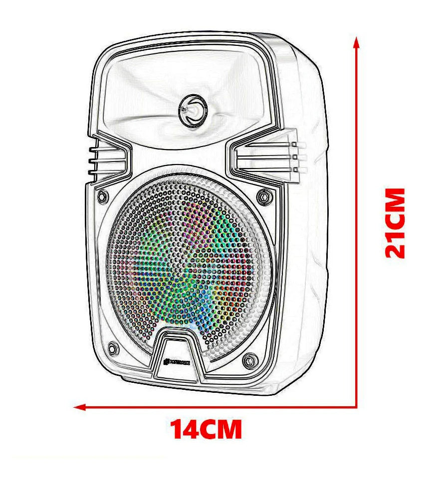 Cassa Bluetooth TWS 10W – FM, luci RGB, USB/TF ricaricabile - ambraled