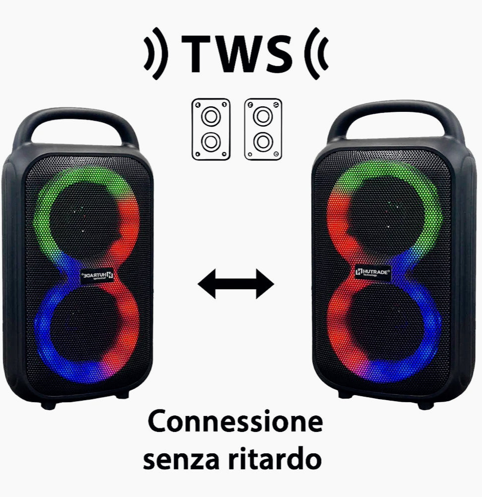 Cassa Bluetooth TWS 40W – FM, luci RGB, USB/TF ricaricabile - ambraled