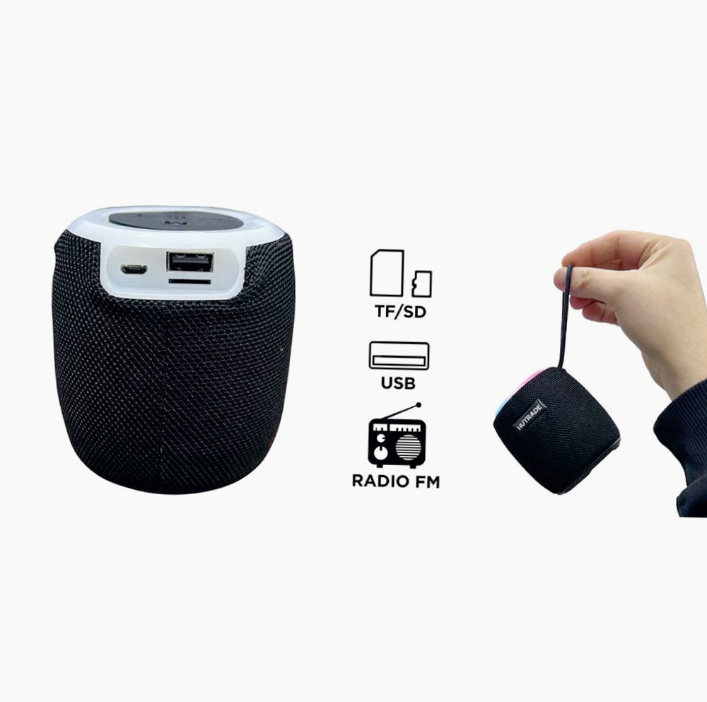 Cassa Bluetooth 15W – luci LED RGB, USB/TF/AUX ricaricabile - ambraled