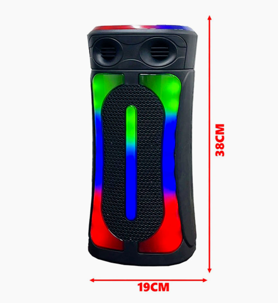 Cassa karaoke RGB 60W – Bluetooth, FM, USB/SD/TF ricaricabile - ambraled