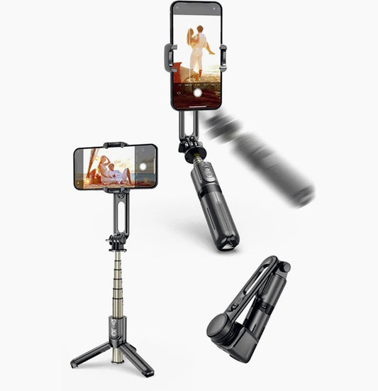 Gimbal smartphone – con treppiede, telecomando e rotazione 360° - ambraled