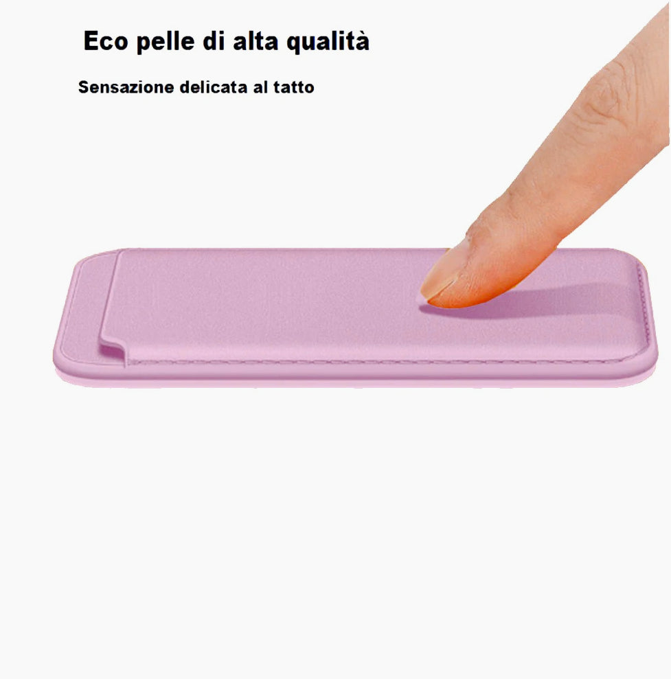 Supporto porta carta di credito magnetico per iPhone e cover - ambraled