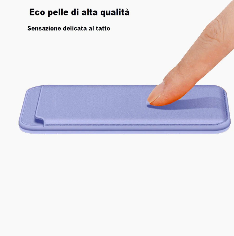 Supporto porta carta di credito magnetico per iPhone e cover - ambraled