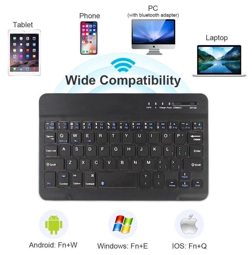 Mini tastiera & mouse Bluetooth – ultra sottile per PC/tablet - ambraled