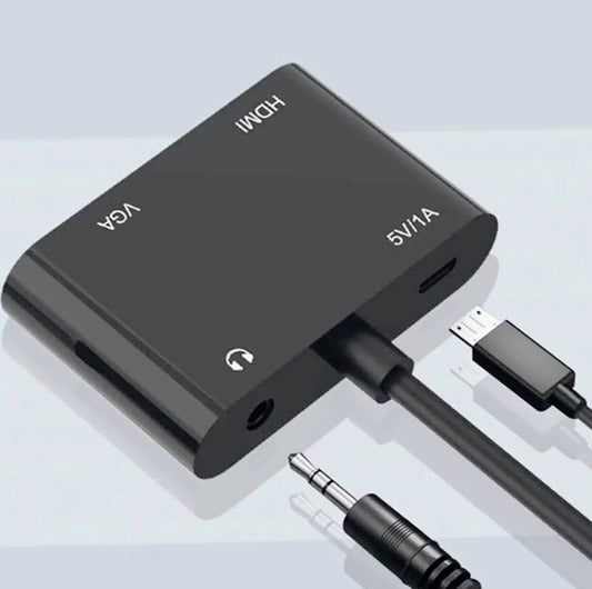 Adattatore Video VGA → HDMI / VGA 1080p con uscita audio Jack 3.5mm - ambraled