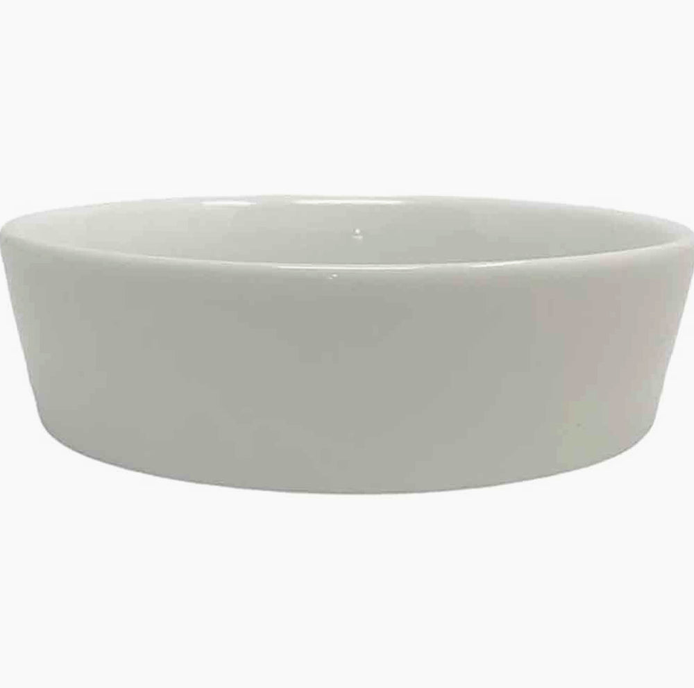 Set aperitivo con 2 ciotole in ceramica e tagliere in legno come supporto - ambraled
