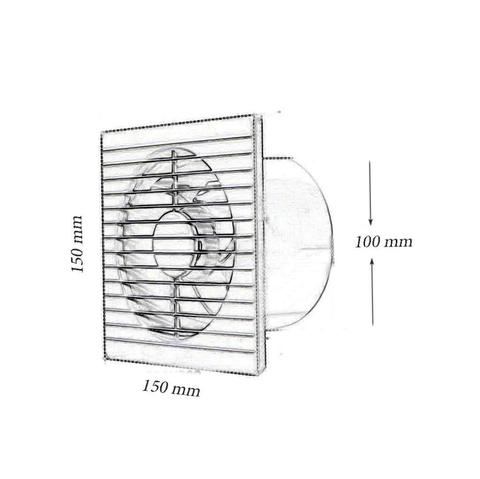 Aspiratore da parete 15W – Ventilazione e rimozione odori - ambraled