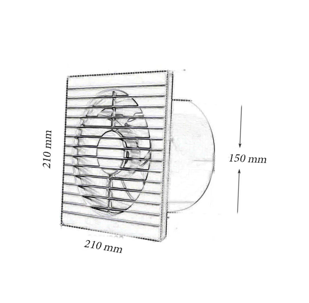 Aspiratore da parete 25W – Ventilazione e rimozione odori - ambraled