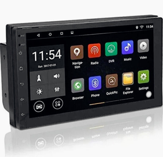 Autoradio 2 DIN Bluetooth 4+32GB CarPlay/Android 7” touchscreen FM/GPS - ambraled