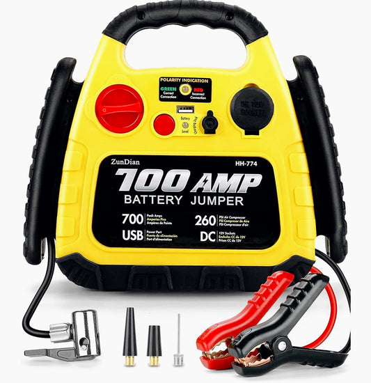 Avviatore 700A – emergenza con compressore 260PSI e USB - ambraled