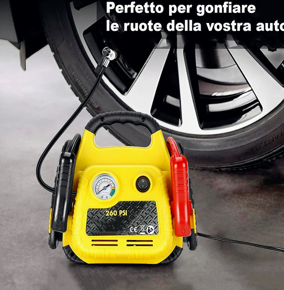 Avviatore 700A – emergenza con compressore 260PSI e USB - ambraled