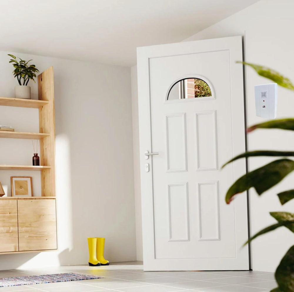 Campanello wireless con LED 100m trasmettitore e ricevitore a batteria - ambraled