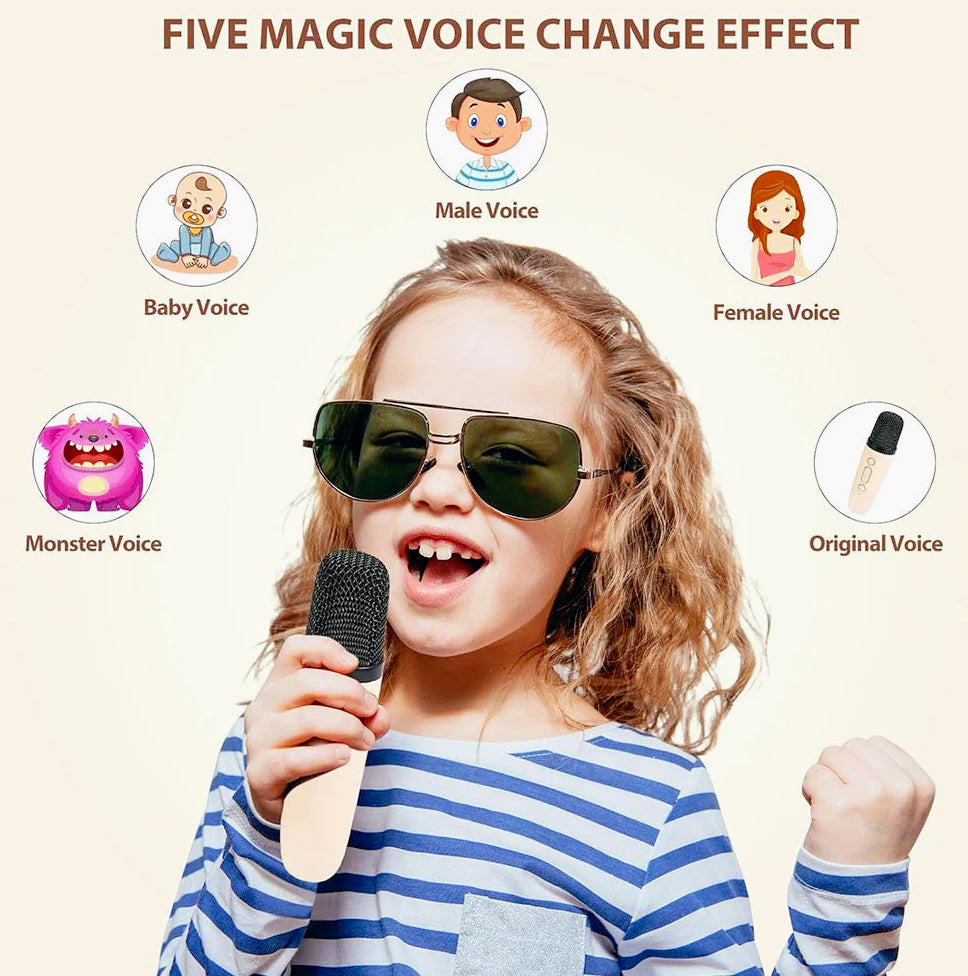 Cassa Bluetooth con luci RGB – microfono karaoke e modifica voce - ambraled