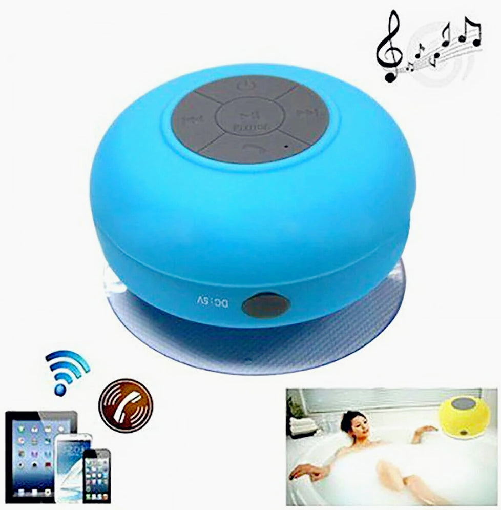 Cassa Bluetooth ricaricabile impermeabile – con microfono e ventosa - ambraled