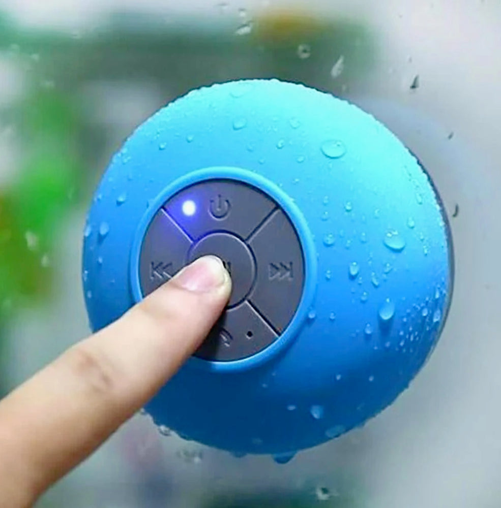 Cassa Bluetooth ricaricabile impermeabile – con microfono e ventosa - ambraled
