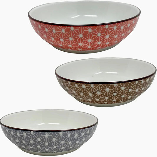 Set 4 ciotole ceramica tonde colorate per aperitivi e snack - ambraled