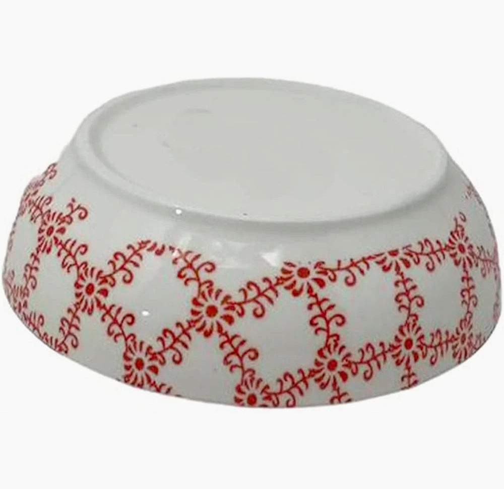 Set 4 ciotole in ceramica colorate, stile floreale - ambraled