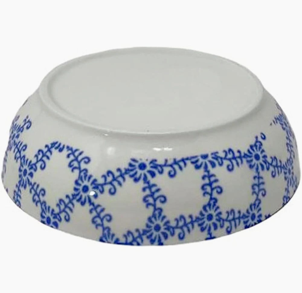Set 4 ciotole in ceramica colorate, stile floreale - ambraled