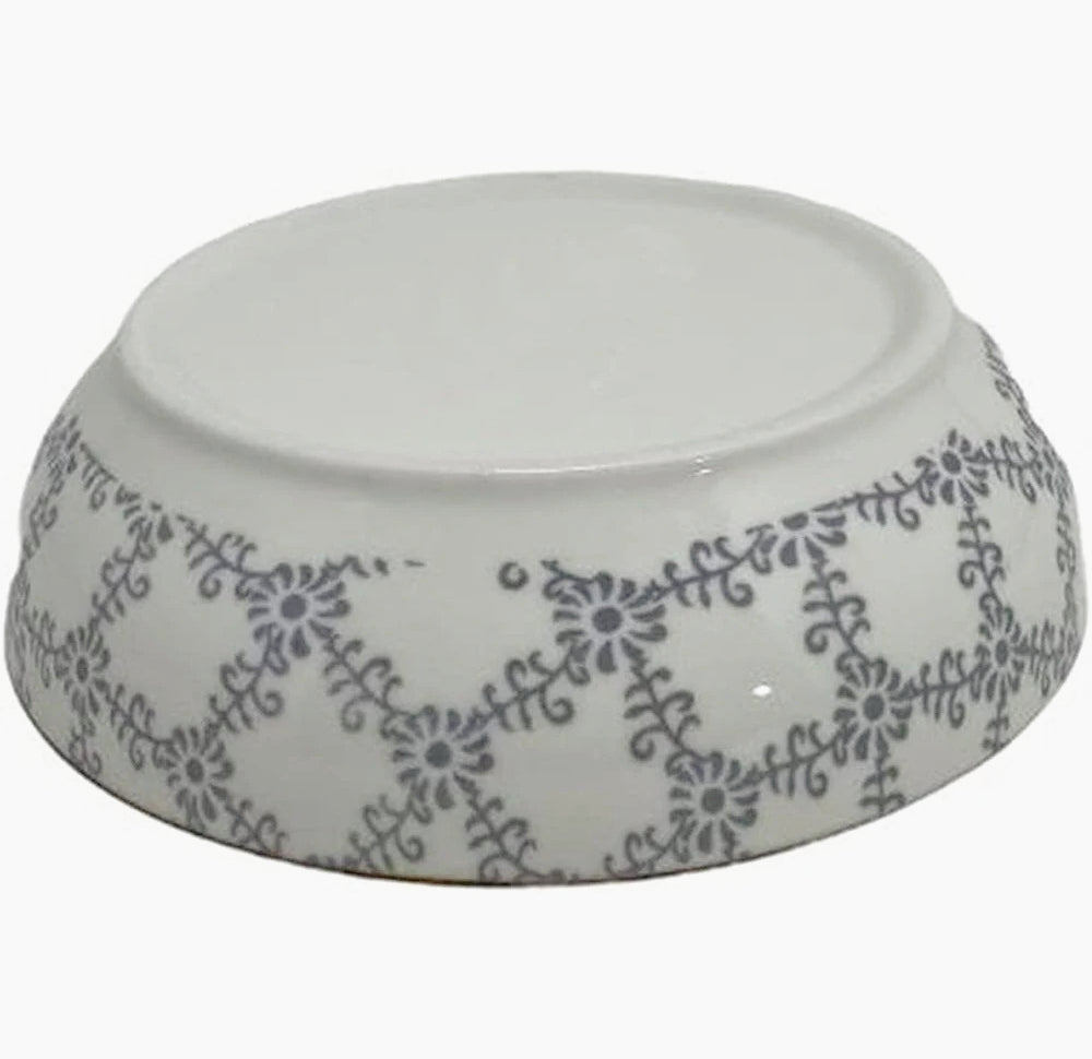 Set 4 ciotole in ceramica colorate, stile floreale - ambraled