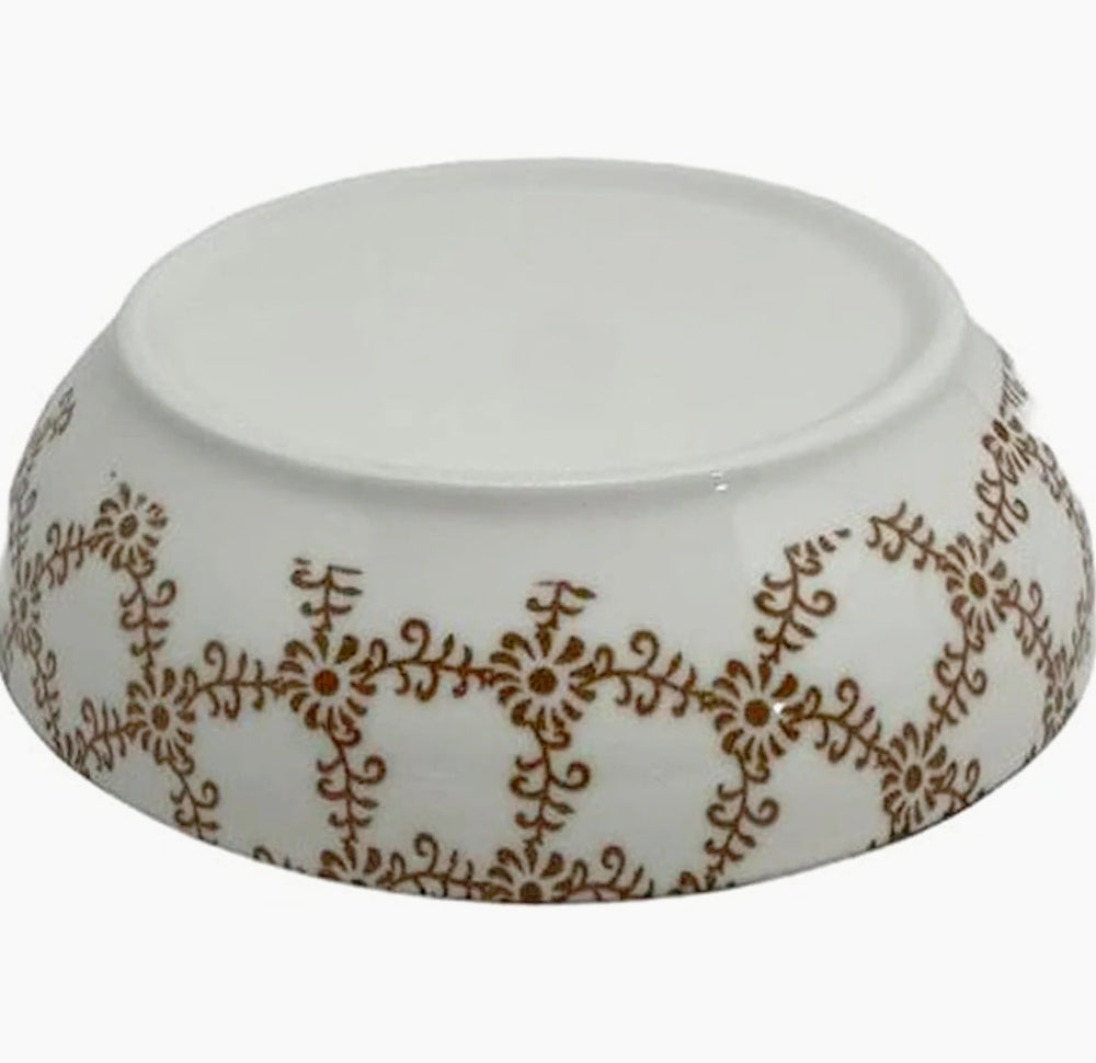 Set 4 ciotole in ceramica colorate, stile floreale - ambraled