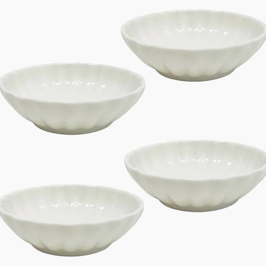 Set 4 ciotole in ceramica per aperitivi, snack, salse e finger food - ambraled