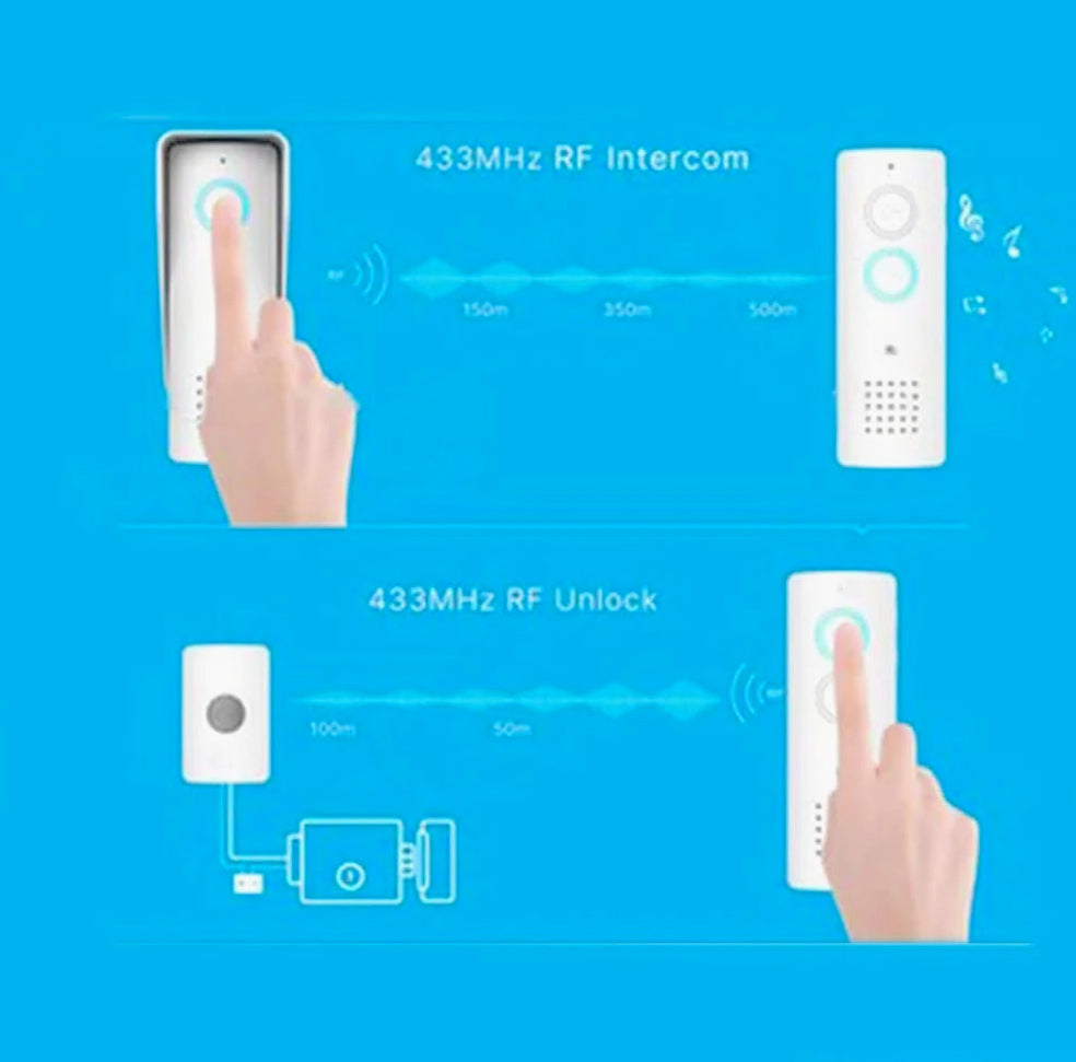 Citofono wireless monofamiliare – apriporta, 300m, 8 suonerie - ambraled